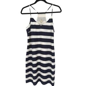 NWT J.Crew Women's Navy White Striped Sleeveless Racerback Shift Dress Size 6